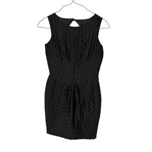 Brooks Brothers Black Jacquard Dot Sheath Dress Sleeveless Keyhole NWT 8 Preppy